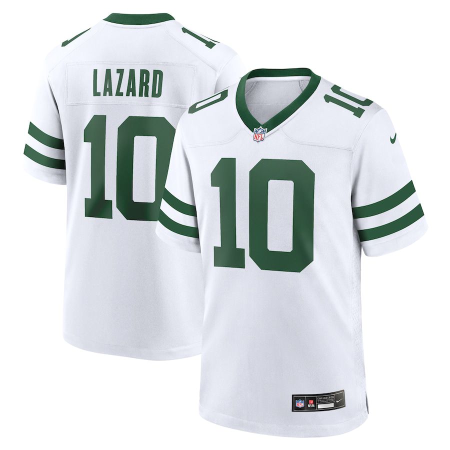 Men New York Jets #10 Allen Lazard Nike White Legacy Player Game NFL Jersey